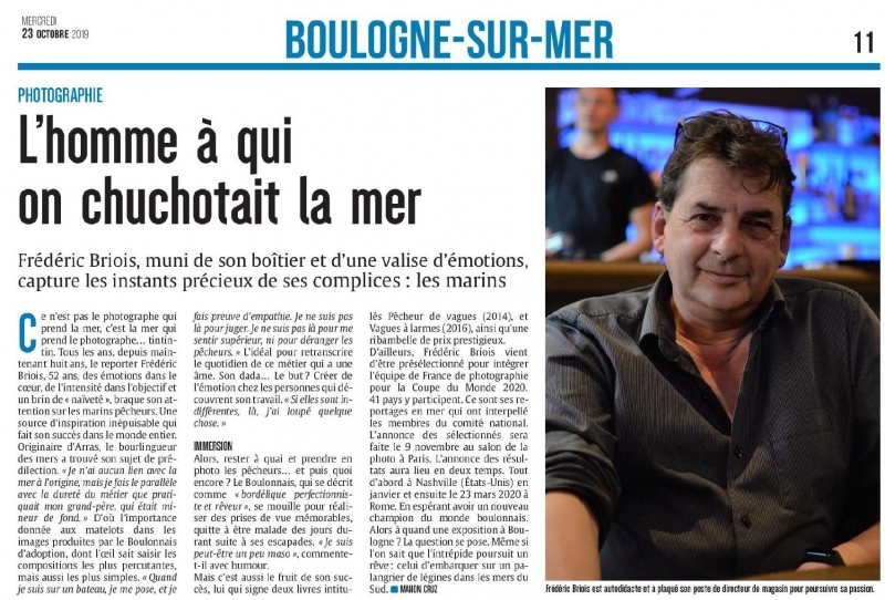Frédéric Briois, La Semaine dans le Boulonnais, 2019/10/28